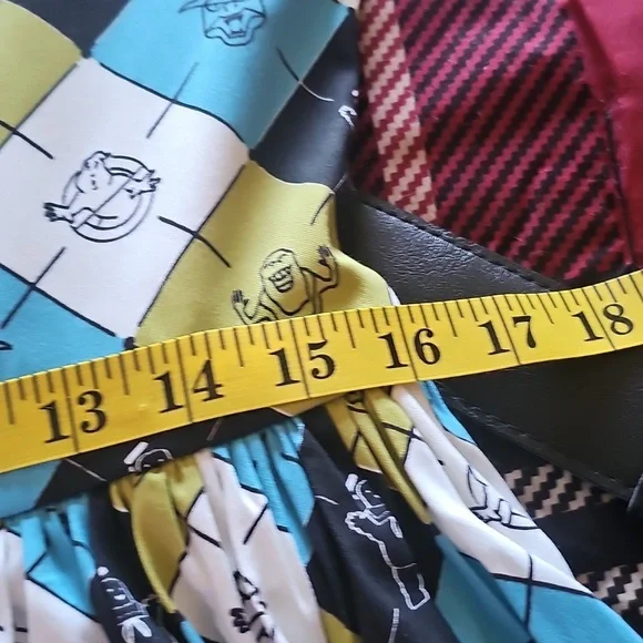 Vintage-Inspired Blue, Green & Black Check Fit-and-Flare Dress - Picture 9 of 9